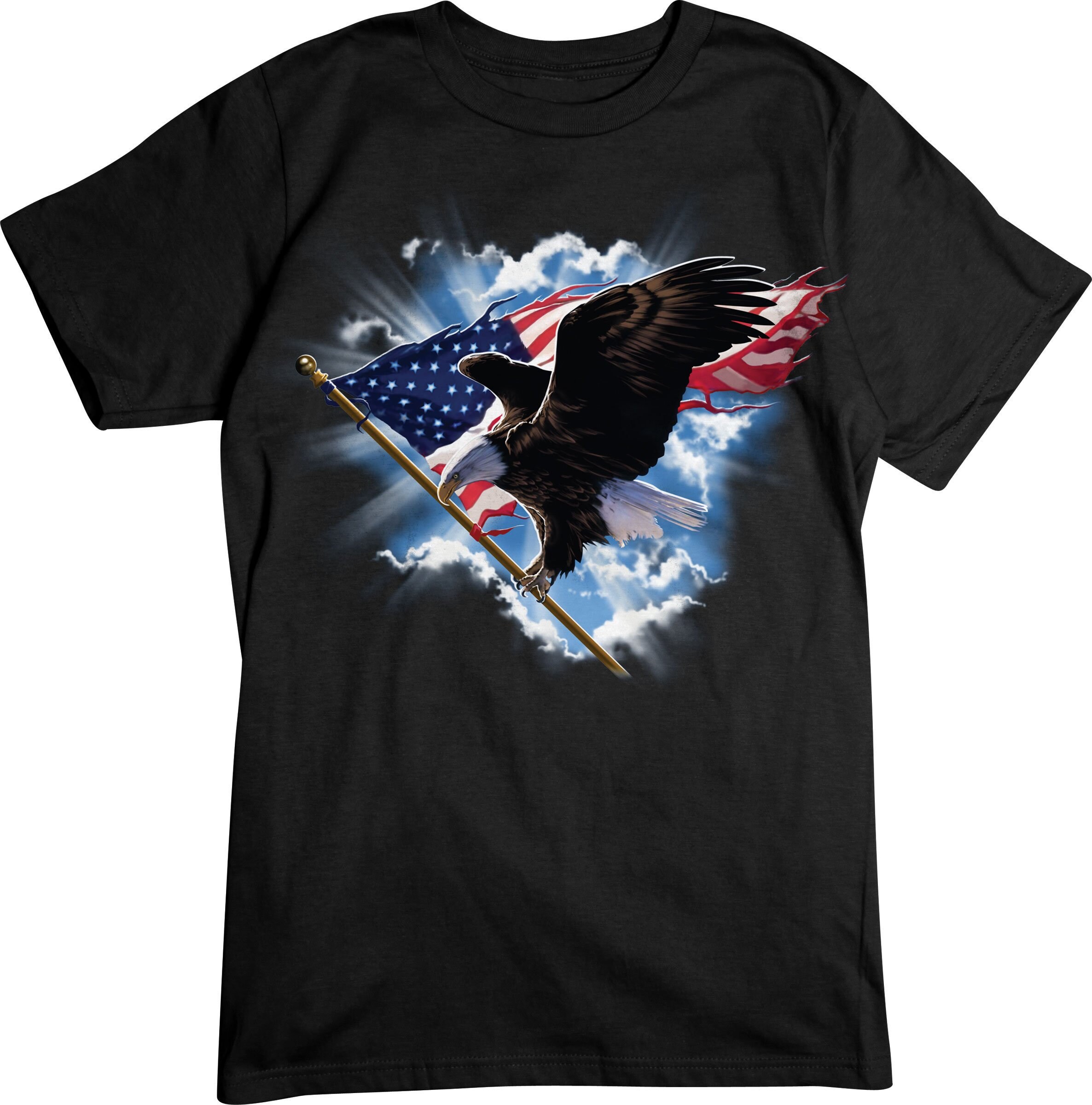 American Flag Patriotic Eagle Flying Unisex T-Shirt