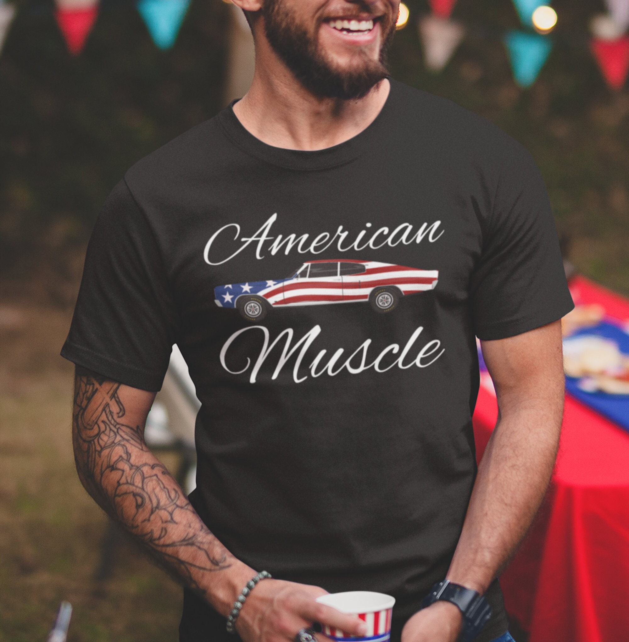 American Muscle Car Flag Unisex T-Shirt