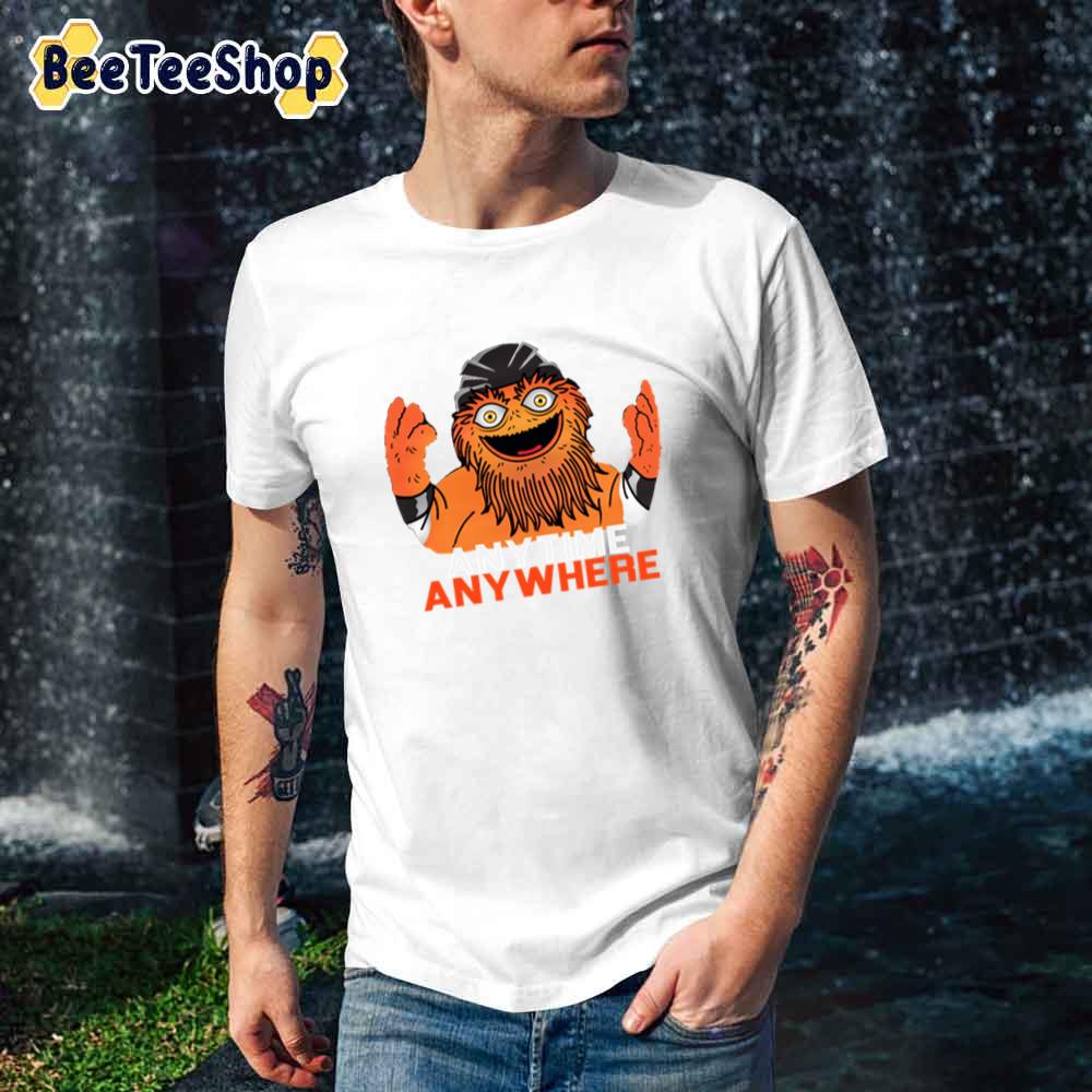 Anywhere Gritty Philadelphia Flyers Hockey Unisex T-Shirt