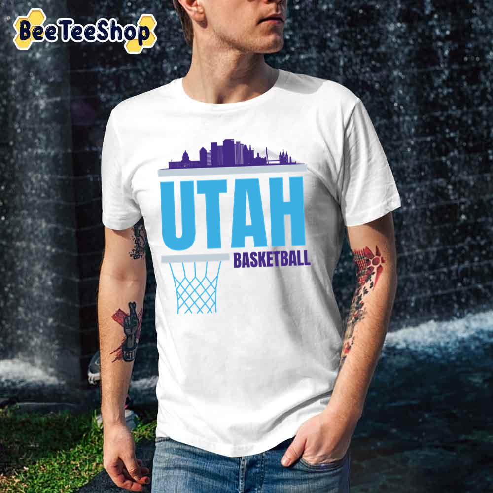 Apparel Purple Gray Blue Utah Jazz Basketball Unisex T-Shirt