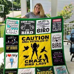 Area Patrolled By Crazy Bird Lady Quilt Blanket