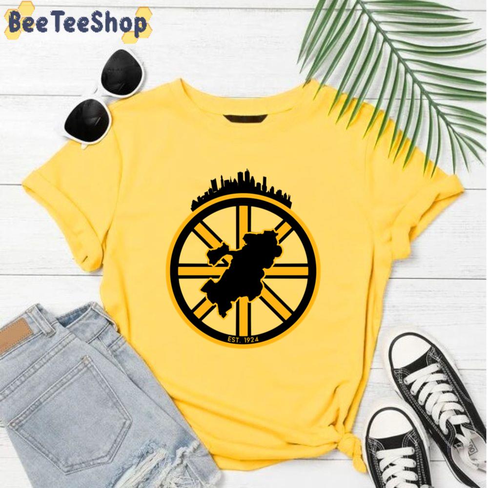 Art Log And Map Boston Bruins Hockey Unisex T-Shirt