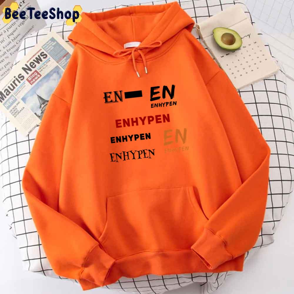 Art Text Design Enhypen Kpop Unisex Hoodie