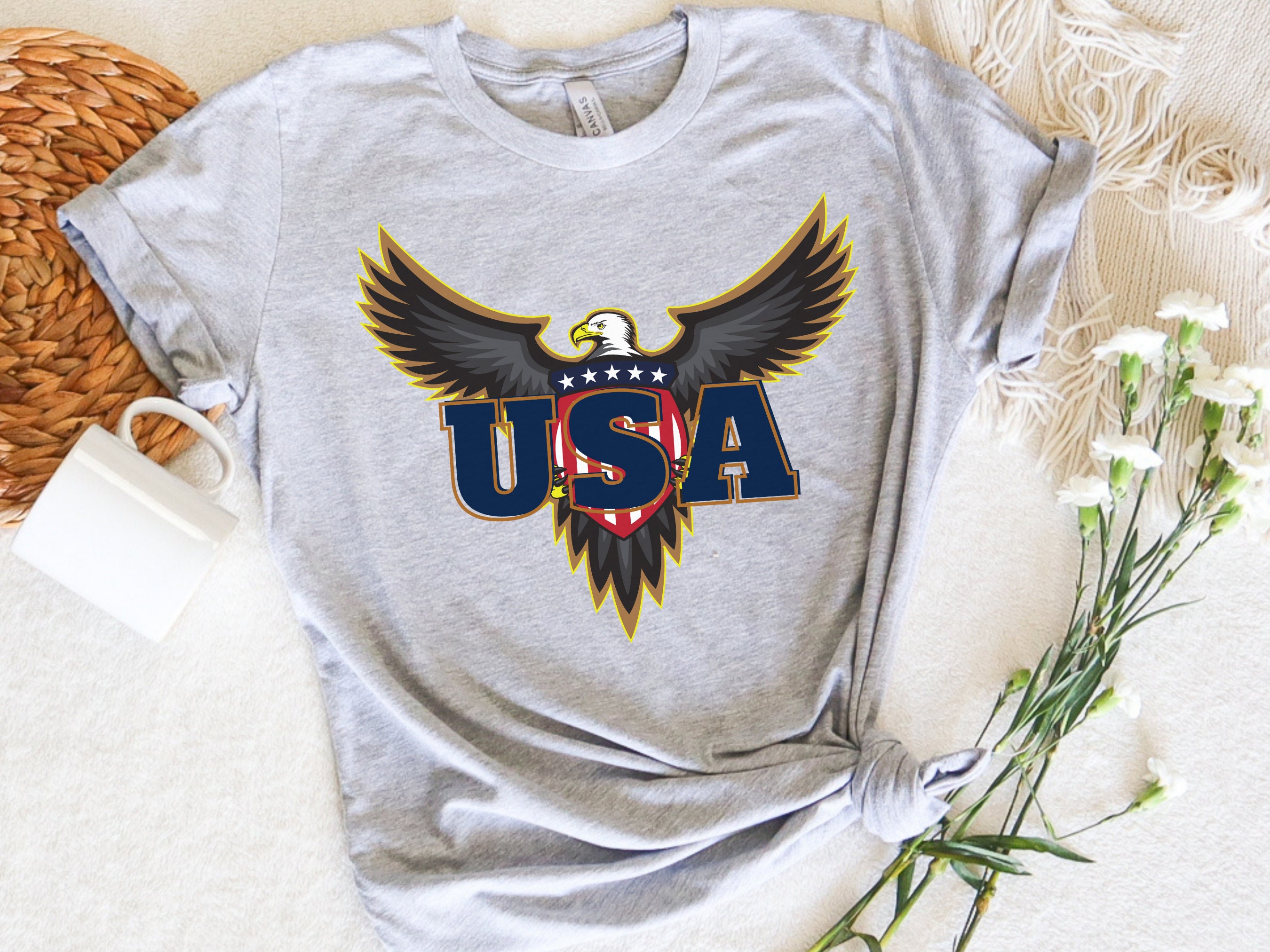 Art Usa Eagle Memorial Day Unisex T-Shirt