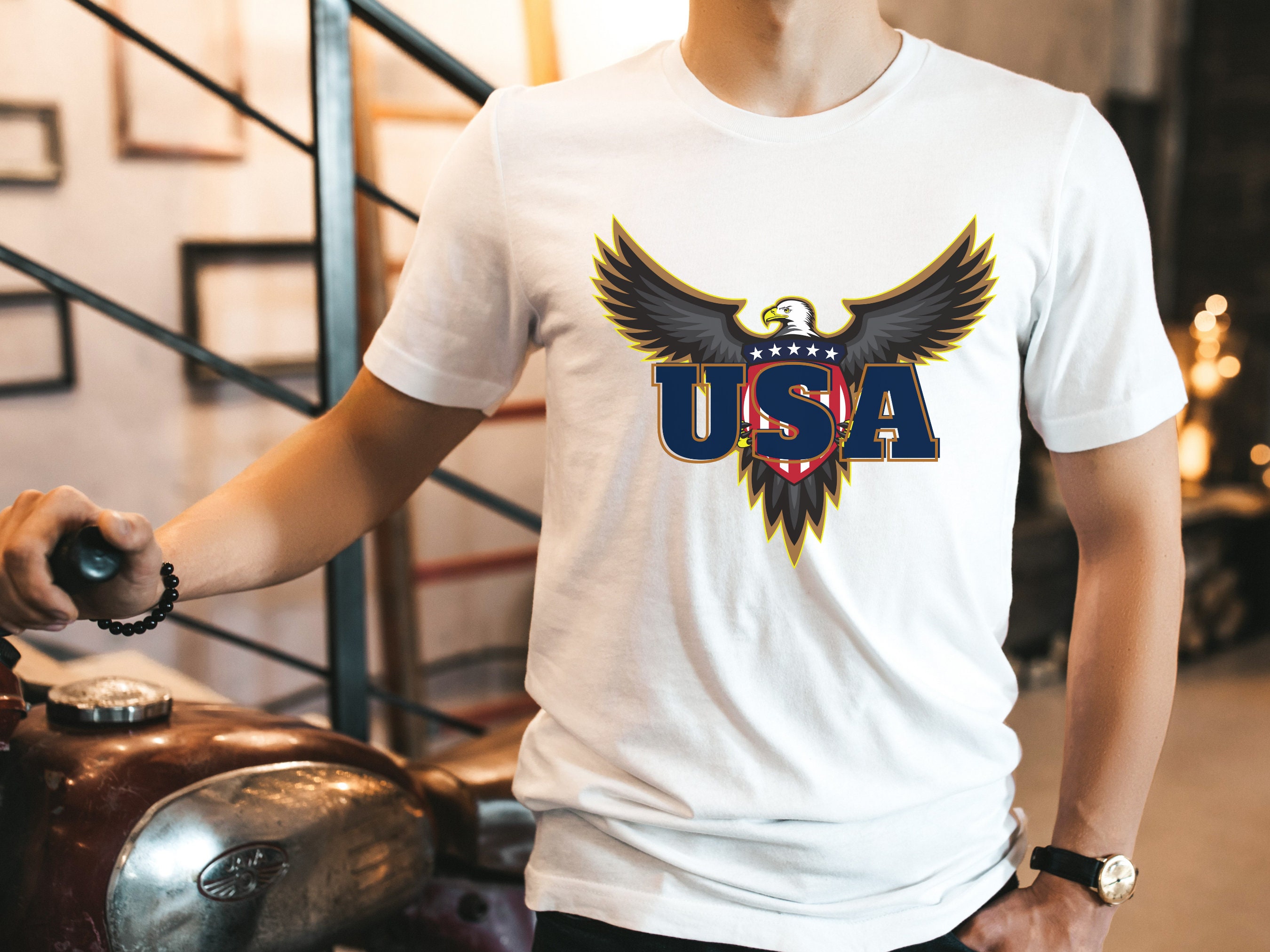 Art Usa Eagle Memorial Day Unisex T-Shirt