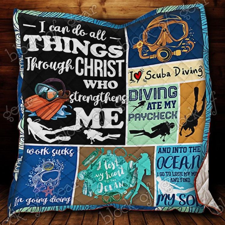Ate My Paycheck Scuba Diving Diving Quilt Blanket