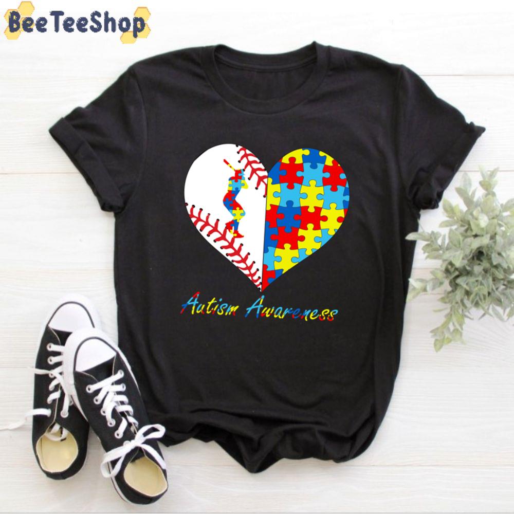 Autism Support Baseball Puzzel Autism Awareness Unisex T-Shirt