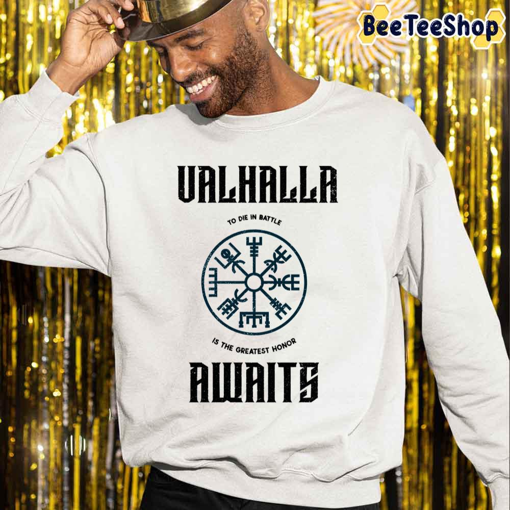 Awaits Viking Design Valhalla Game Unisex Sweatshirt