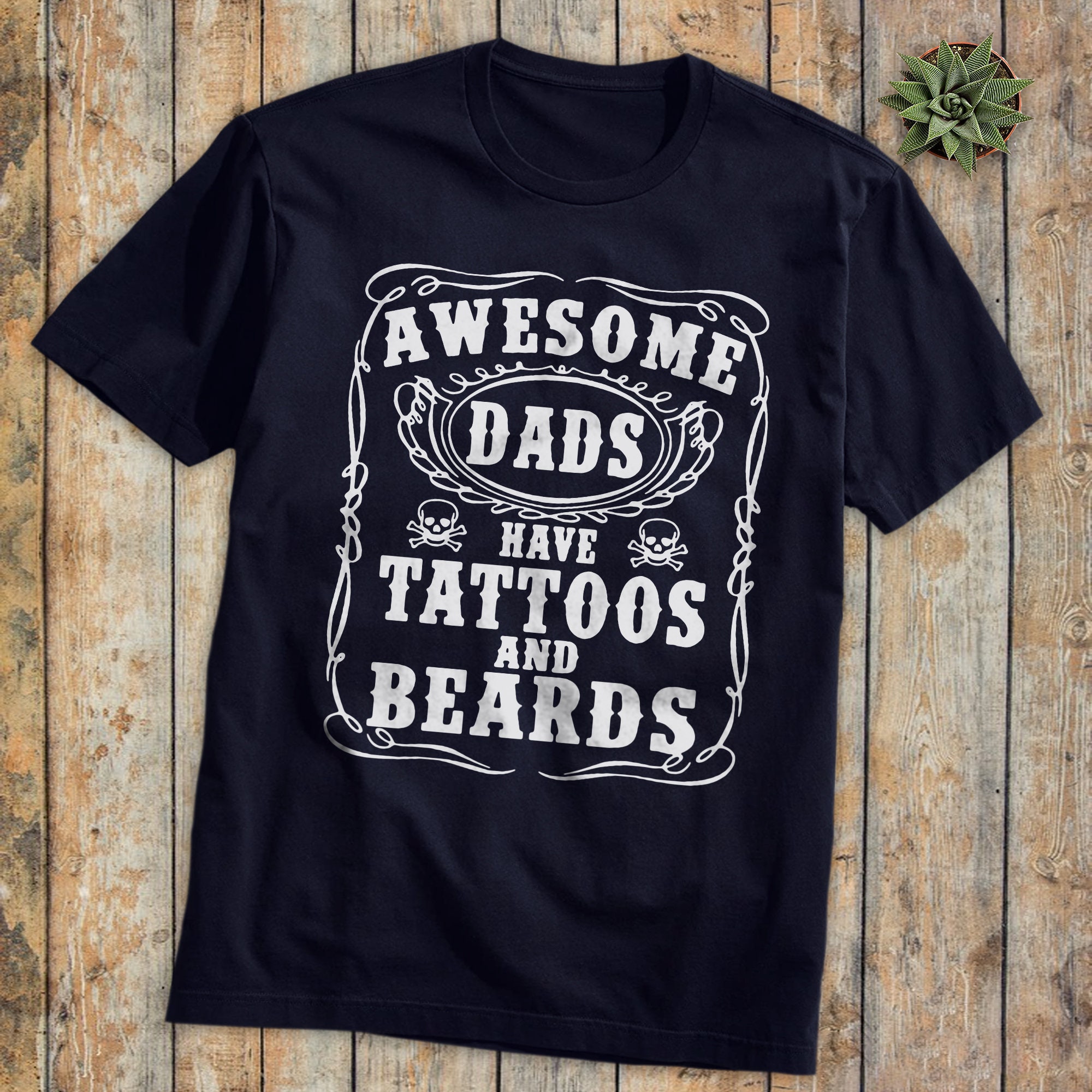 Awesome Dads Have Tattoos And Beards Happy Father’s Day Unisex T-Shirt