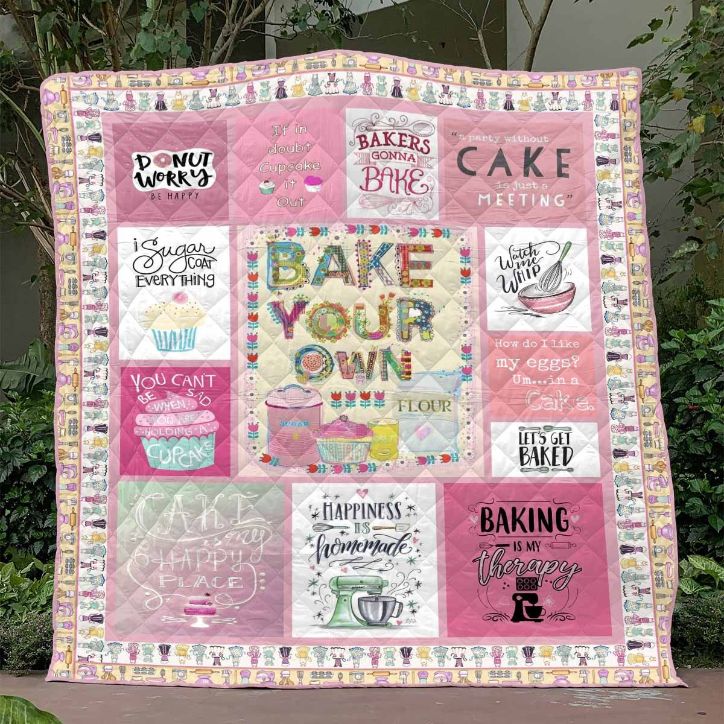 Baking Bake Your Own Cake Quilt Blanket