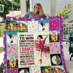 Ballet I Dance To Feel Free Quilt Blanket