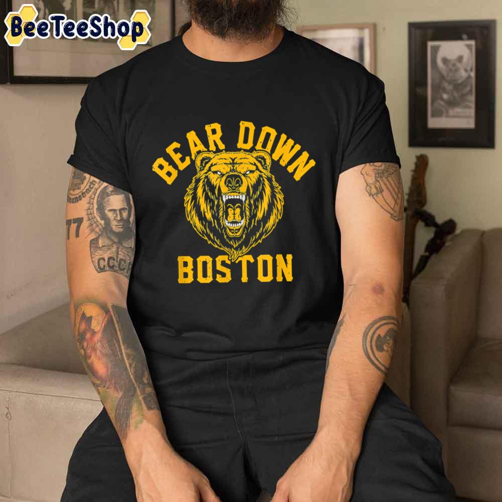 Bear Down Ice Sports Boston Bruins Hockey Unisex T-Shirt