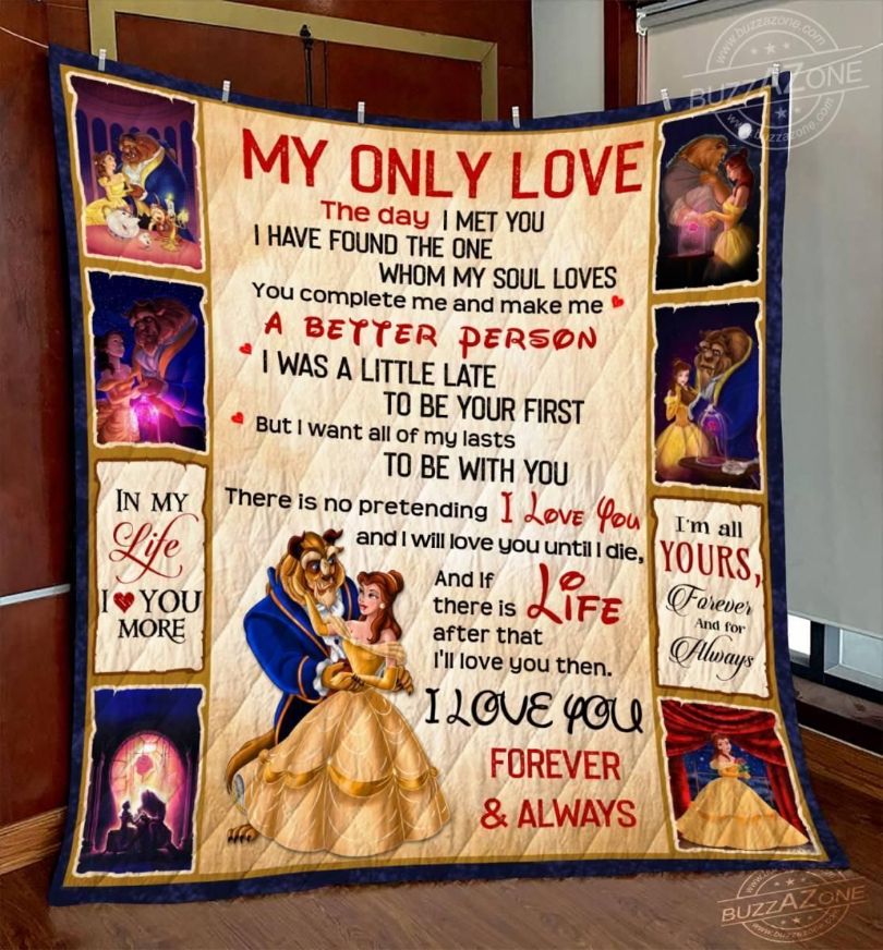 Beauty And The Beast My Love All Of My Lasts Quilt Blanket