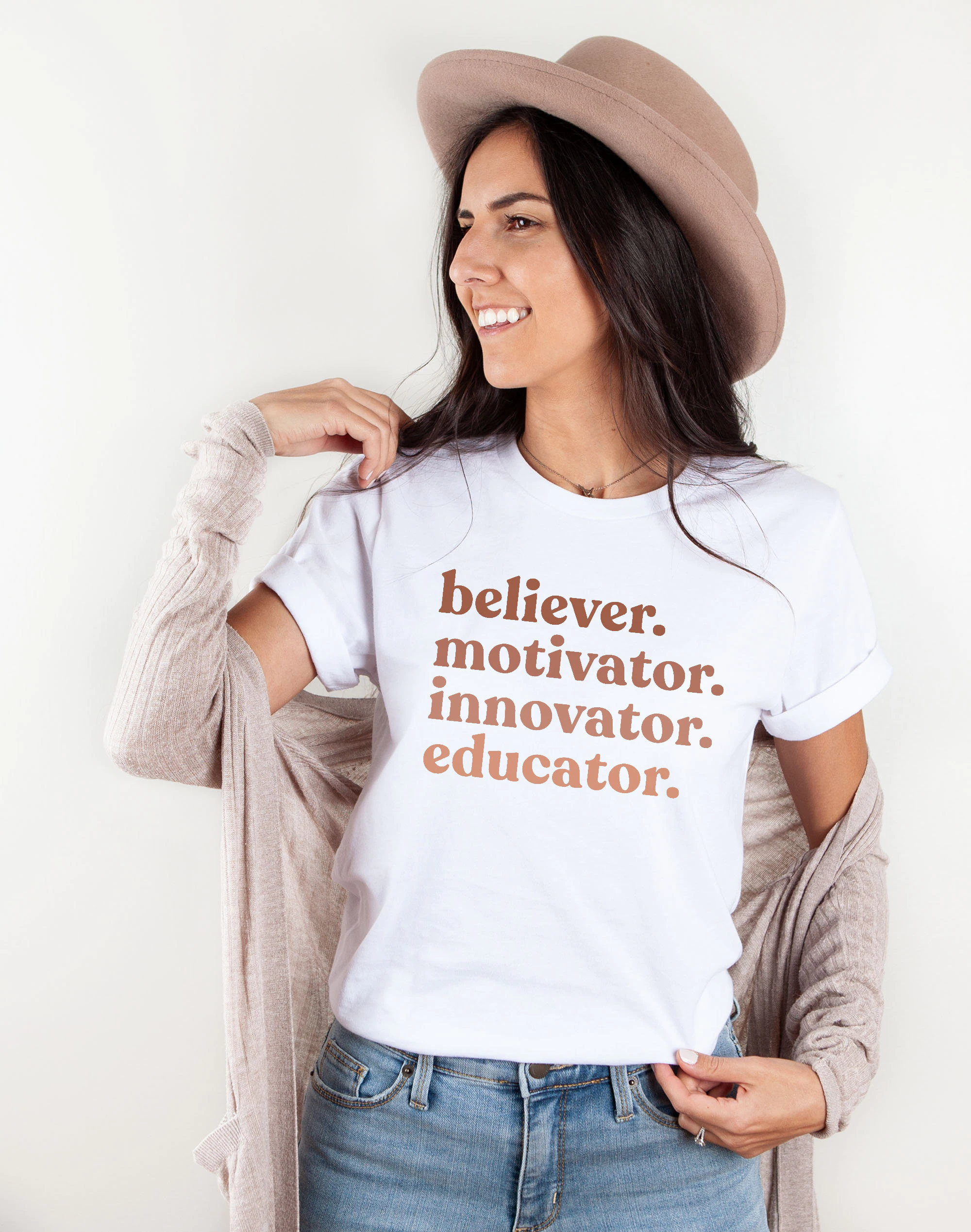 Believer Motivator Innovator Educator Teacher Unisex T-Shirt