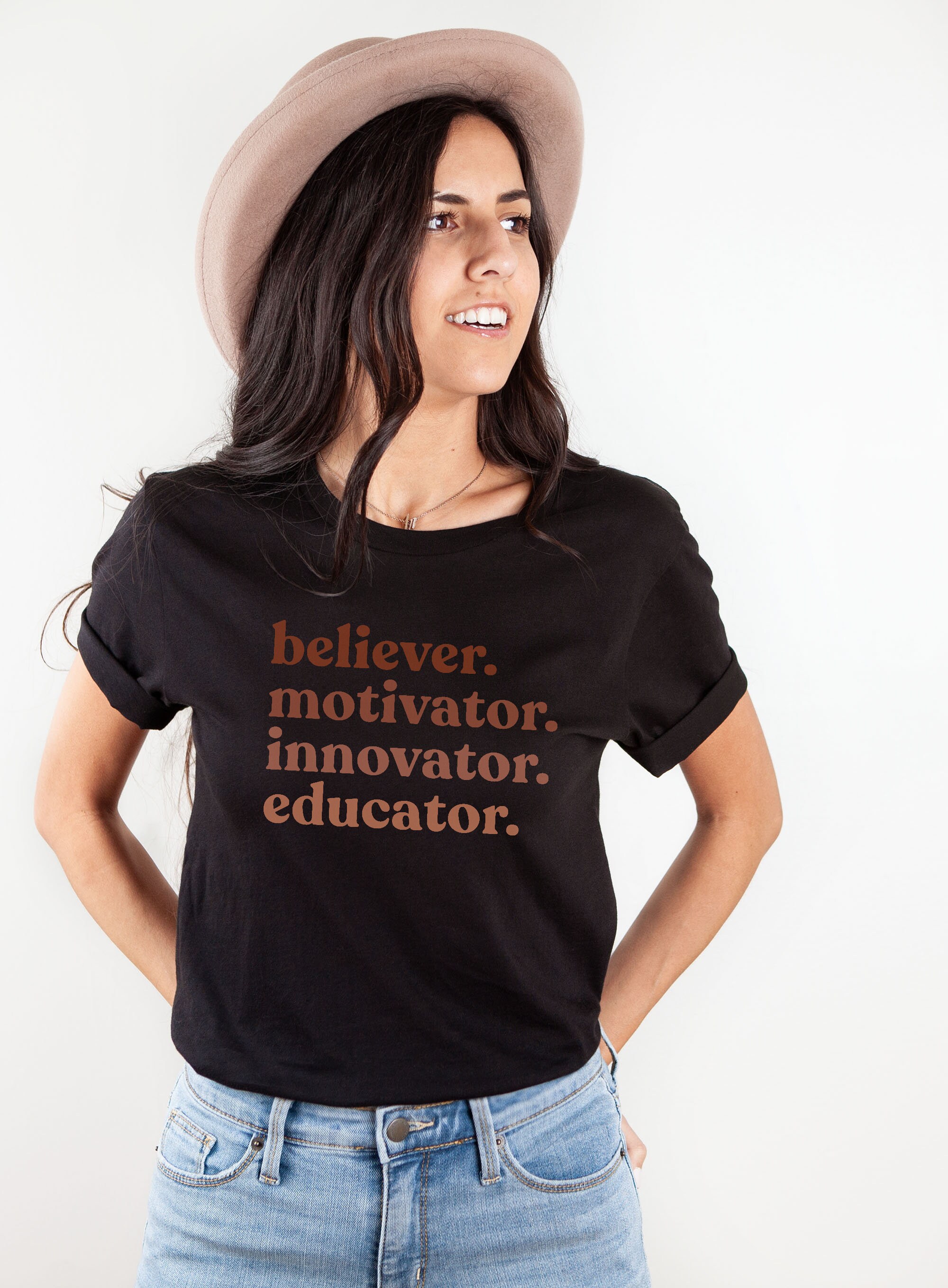 Believer Motivator Innovator Educator Teacher Unisex T-Shirt