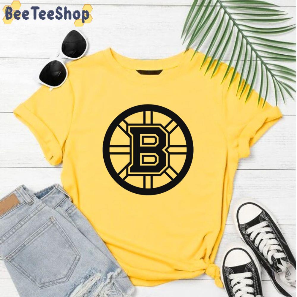 Black And White Logo Boston Bruins Hockey Unisex T-Shirt