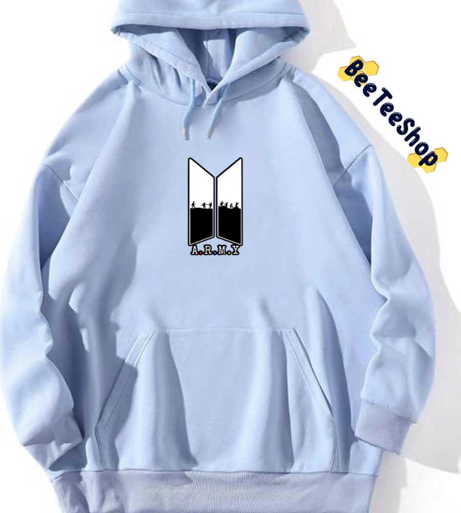 Black And White Style Walking BTS Kpop Unisex Hoodie