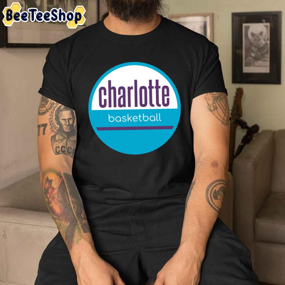 Blue Logo Charlotte Hornets Basketball Unisex T-Shirt