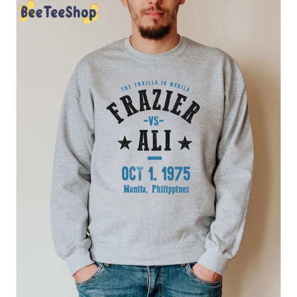 Blue Style Ali Vs Frazier The Thrilla In Manila Boxing Unisex Sweatshirt