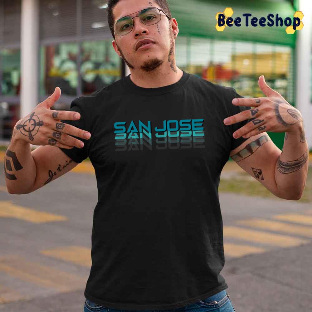 Blue Text San Jose Hockey Unisex T-Shirt