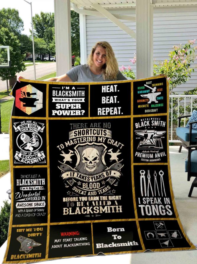 Born To Blacksmith Quilt Blanket