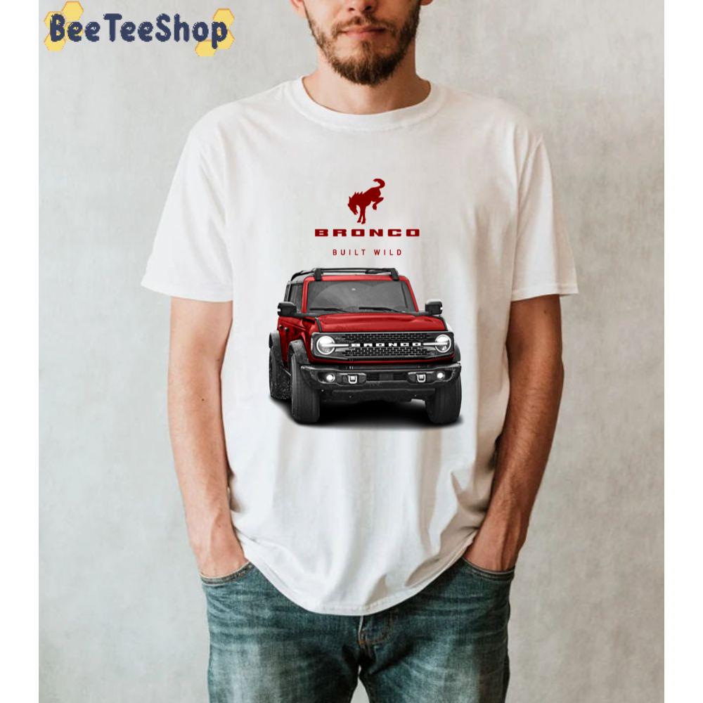 Bronco And Logo Rapid Red Jeep Unisex T-Shirt