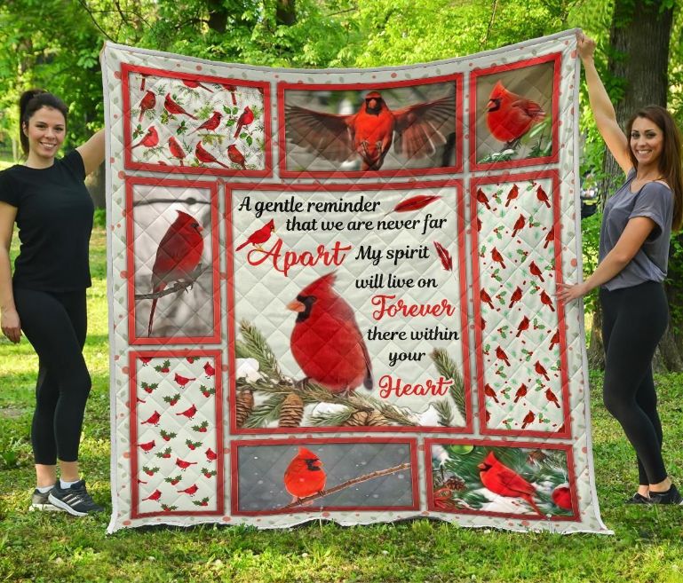 Cardinal My Spirit Will Live On Forever Quilt Blanket