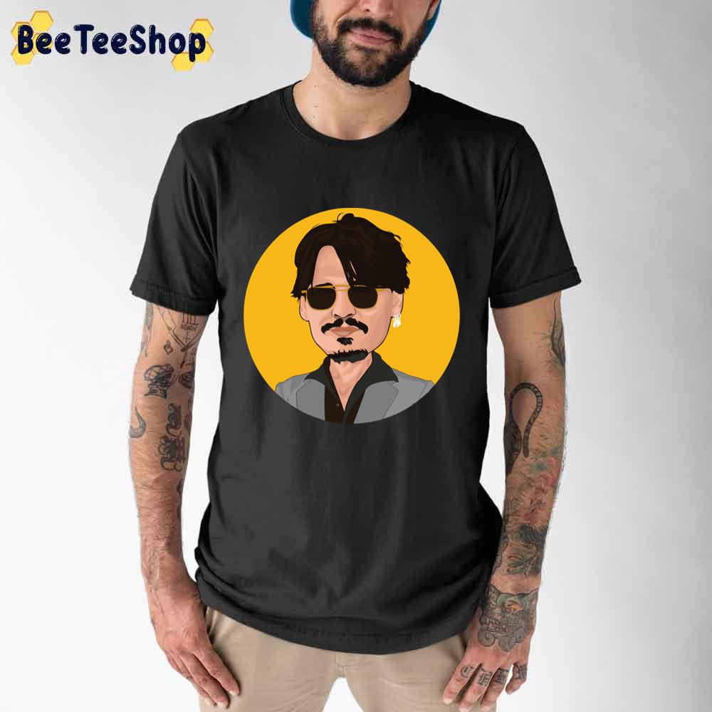 Cartoon Digital Style Johnny Depp Unisex T-Shirt