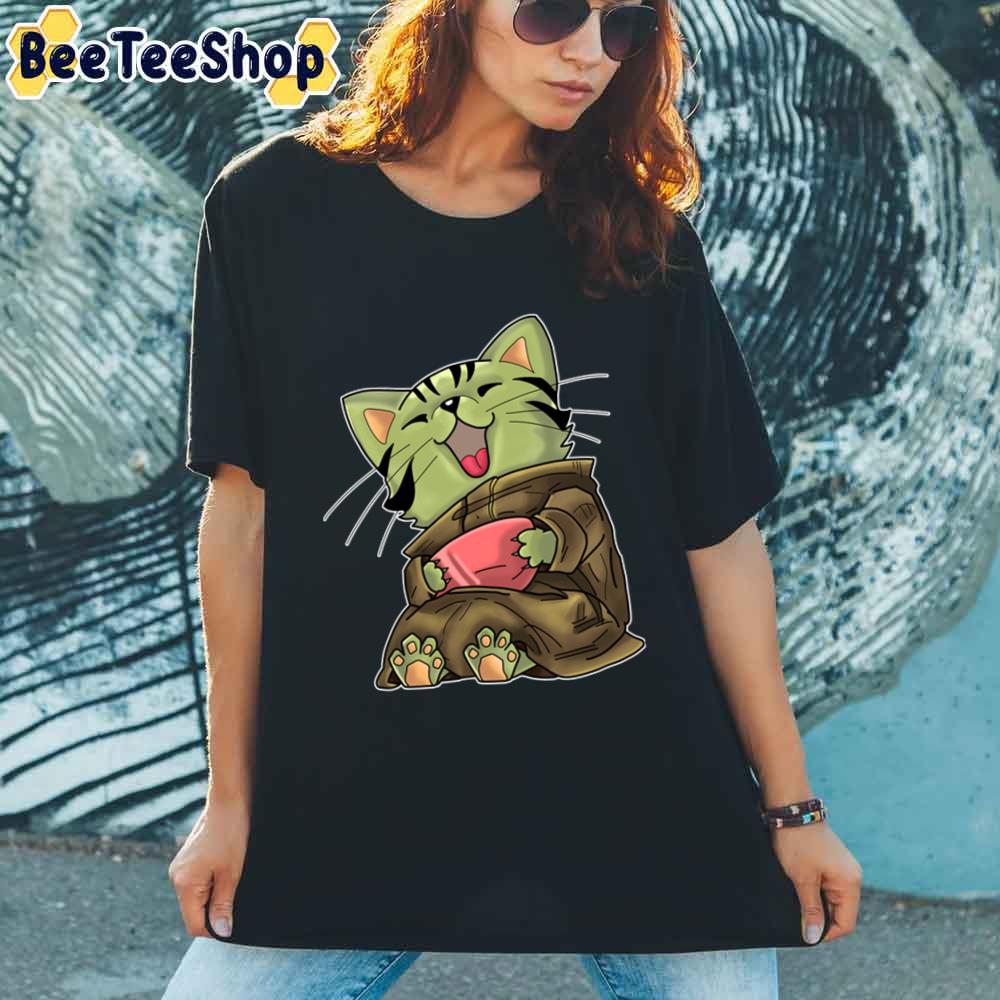 Cat Yoda Funny Cat Mix Yoda Unisex T-Shirt