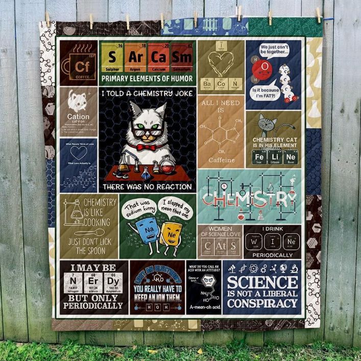 Chemistry Art Chemistry Is Like Cooking Quilt Blanket