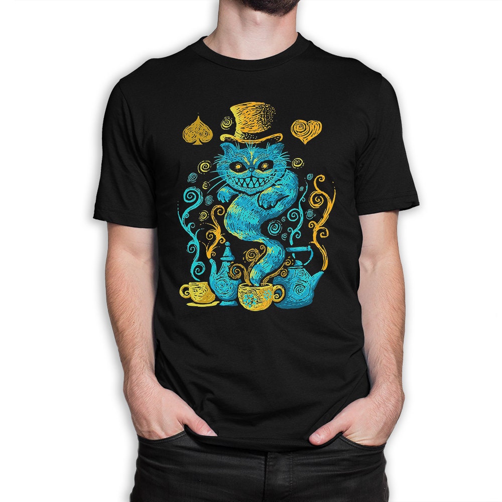 Cheshire Cat Art T-Shirt, Alice In Wonderland Tee