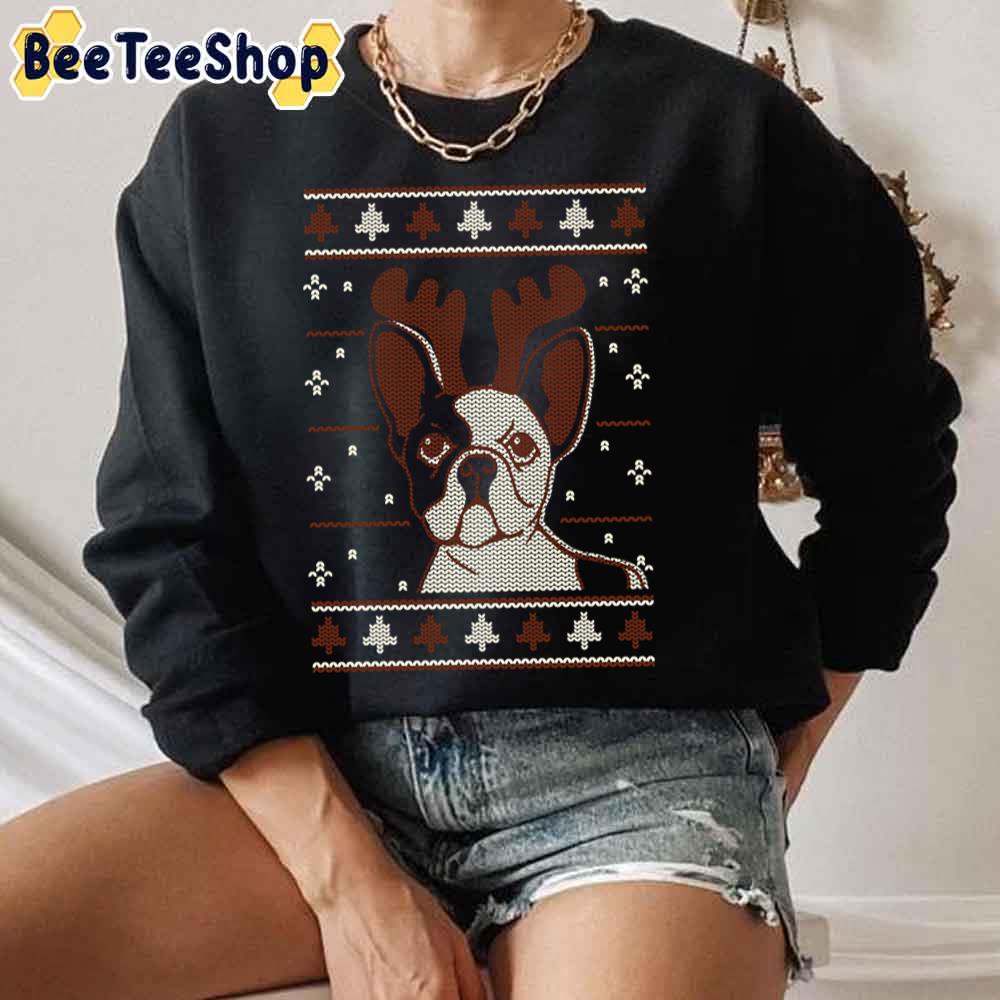 Christmas Dog Reindeer Unisex Sweatshirt