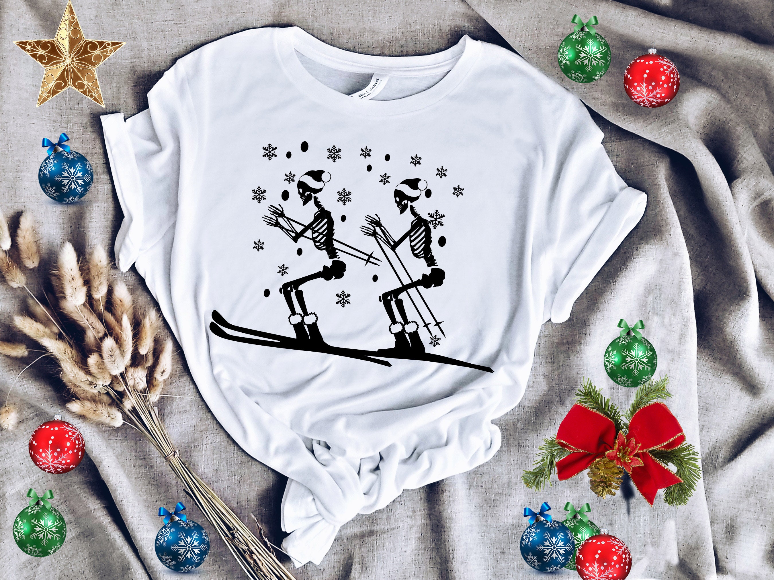 Christmas Skater Skeleton Unisex Sweatshirt