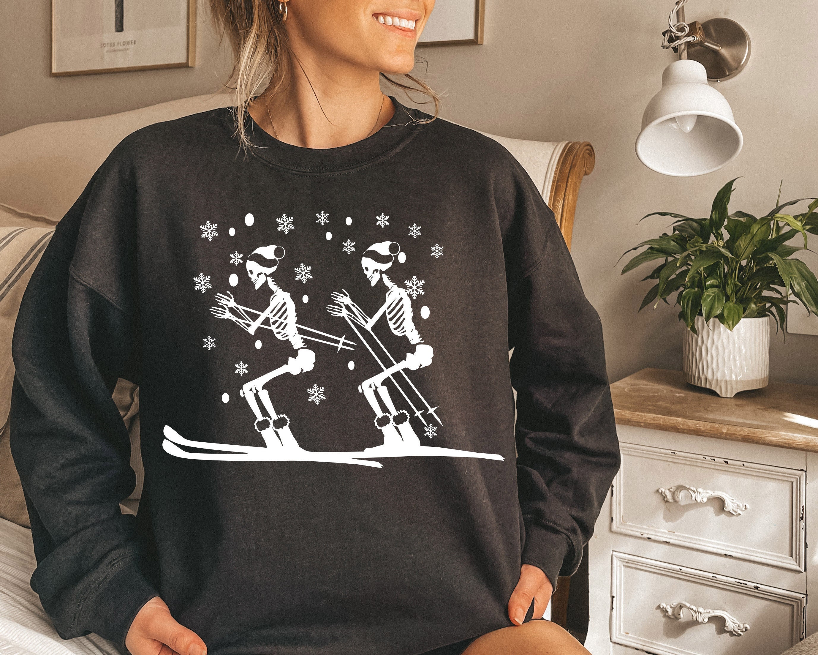 Christmas Skater Skeleton Unisex Sweatshirt