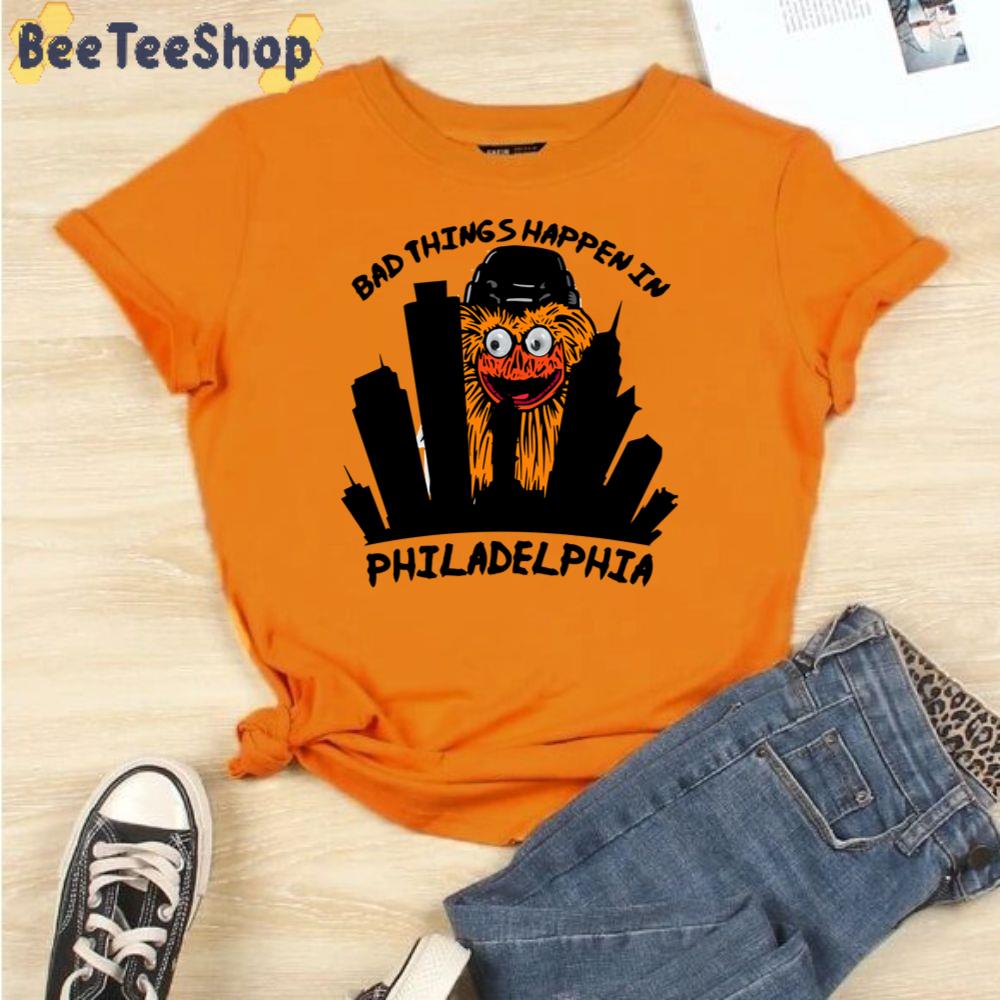 City And Gritty Bad Things Happen In Philadelphia Flyers Hockey Unisex T-Shirt