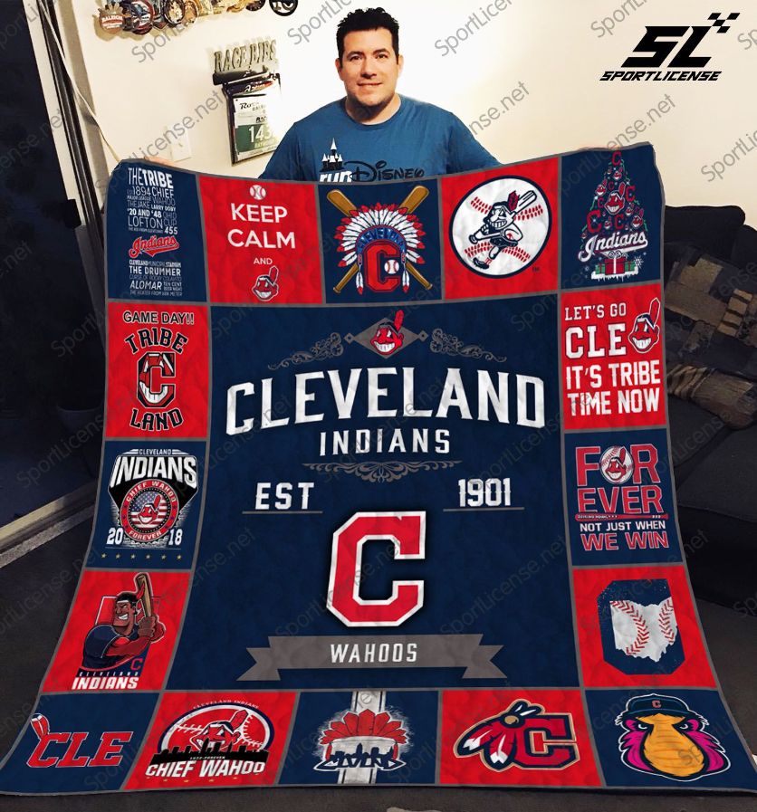 Cleveland Indians 17 Quilt Blanket