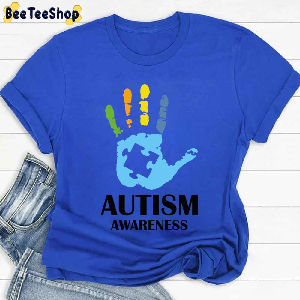 Color Hand Autism Awareness Unisex T-Shirt