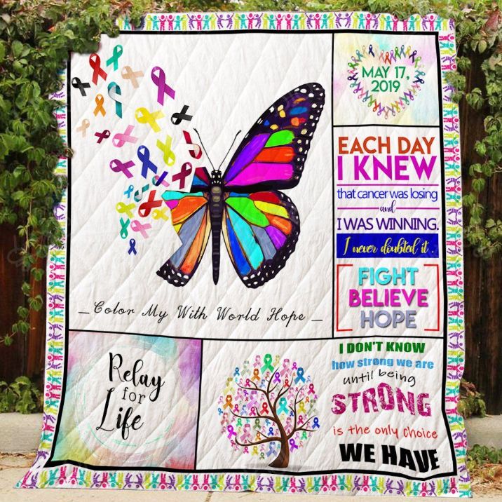 Color My With World Hope Quilt Blanket