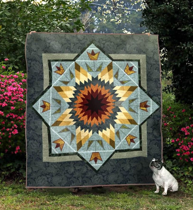 Compass Native American Rose Quilt Blanket