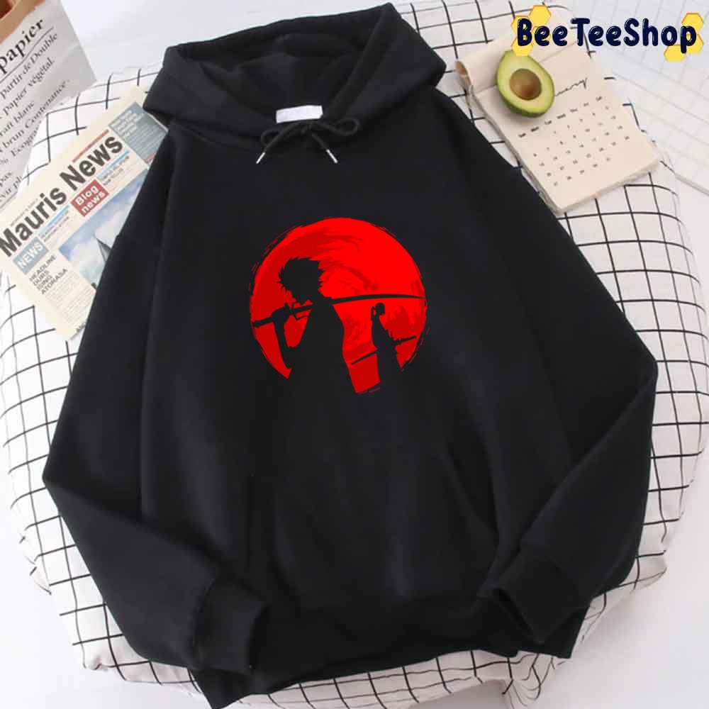 Cool Red Style Samurai Sunset Unisex Hoodie