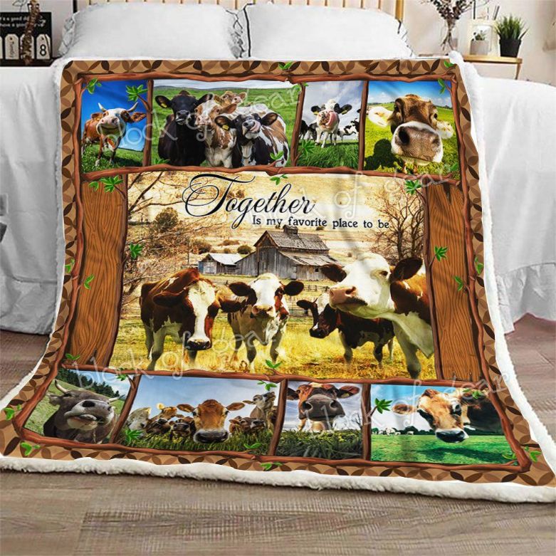 Cow Together Is My Favorite Quilt Blanket