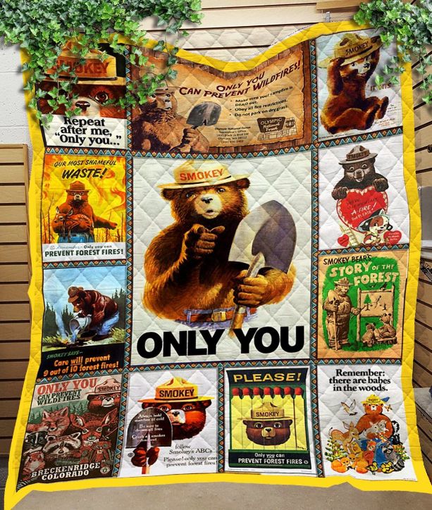 Custom Blanket Smokey Bear Quilt Fleece Blanket