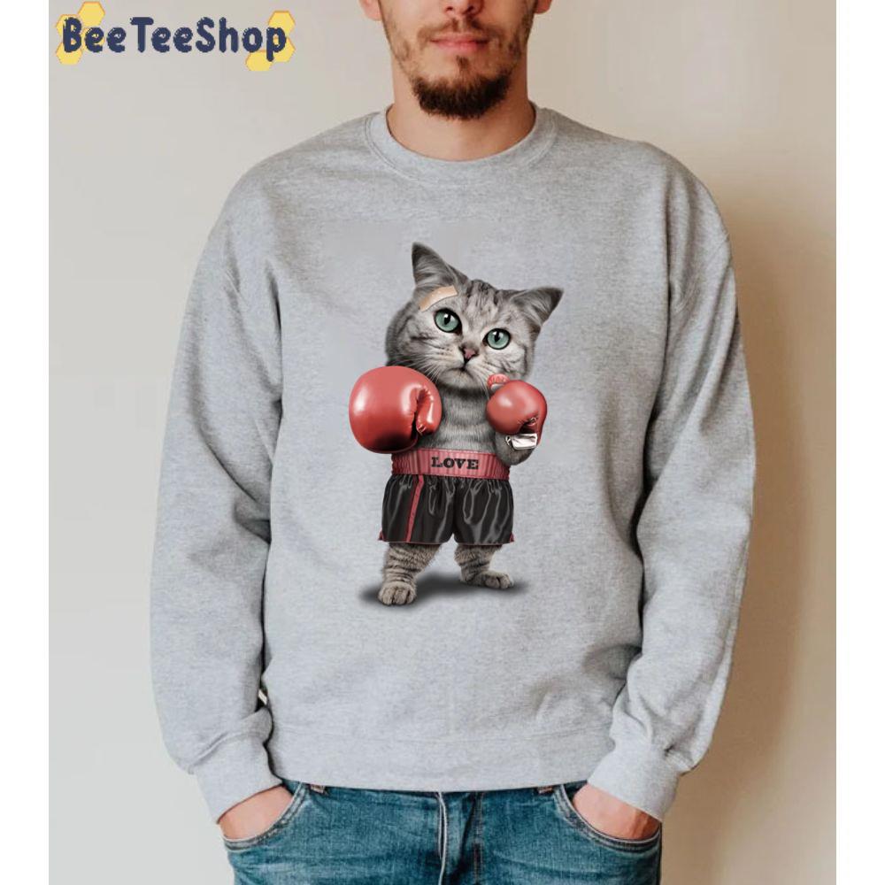 Cute Boxing Cat Unisex Sweatshirt