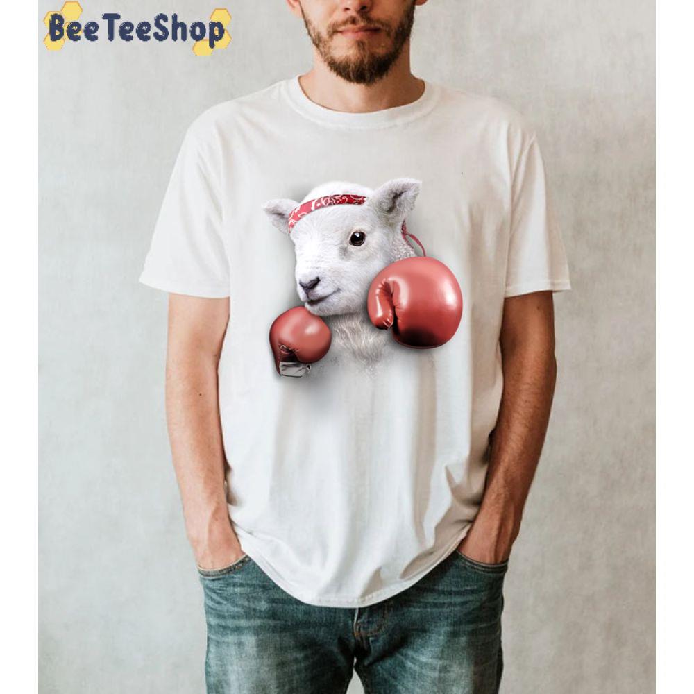 Cute Boxing Lamb Unisex T-Shirt