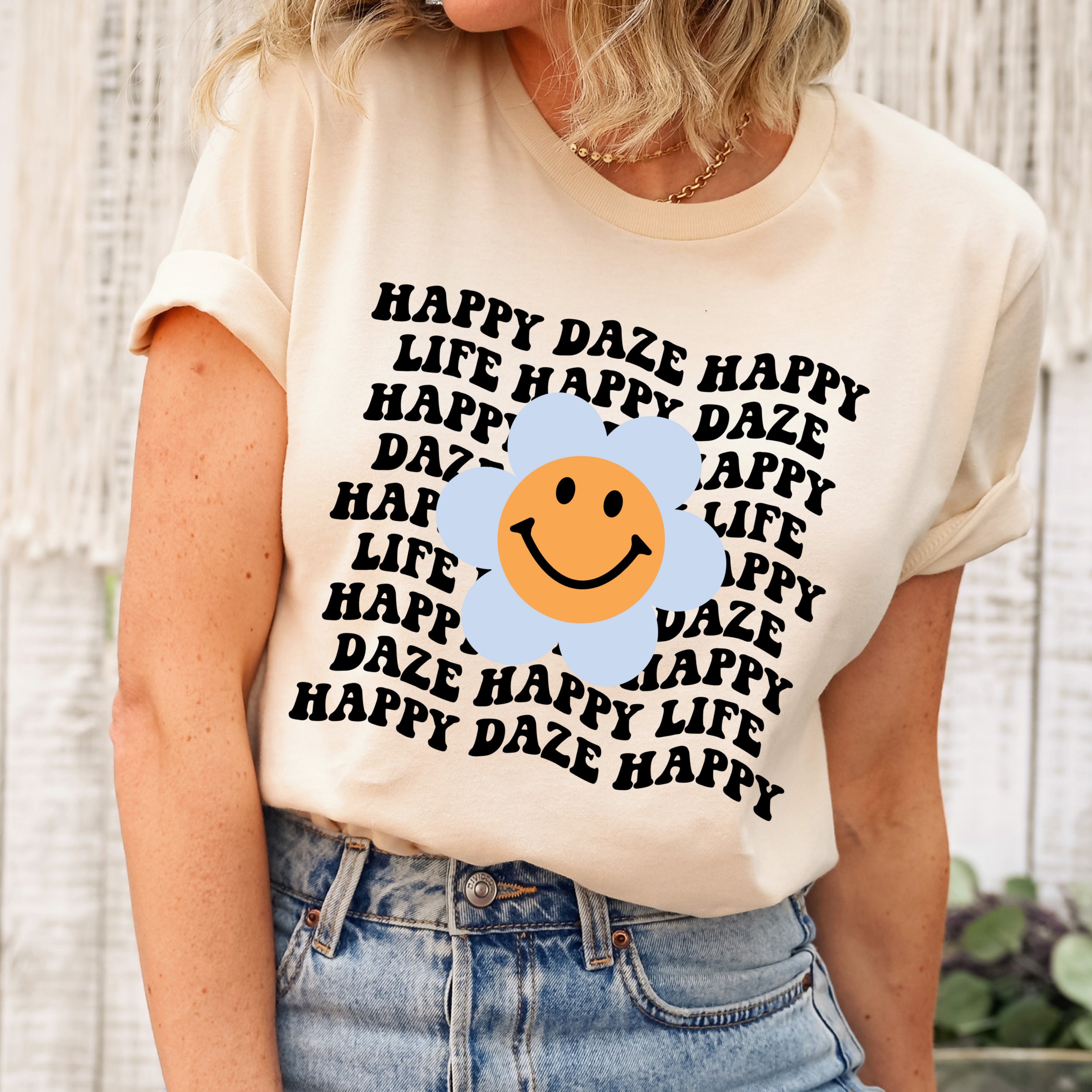 Cute Icon Happy Daze Happy Life Unisex T-Shirt