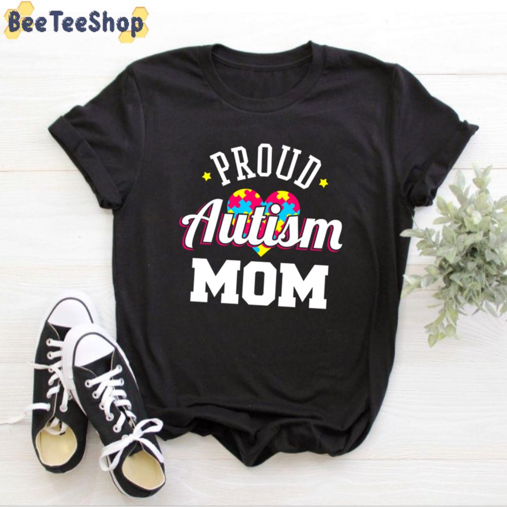 Cute Proud Autism Awareness Mom Unisex T-Shirt