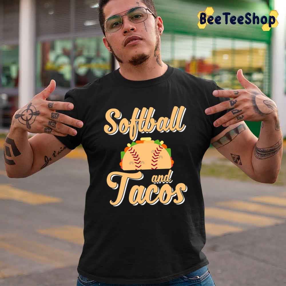 Cute Softball And Tacos Novelty Soft Ball Player Unisex T-Shirt