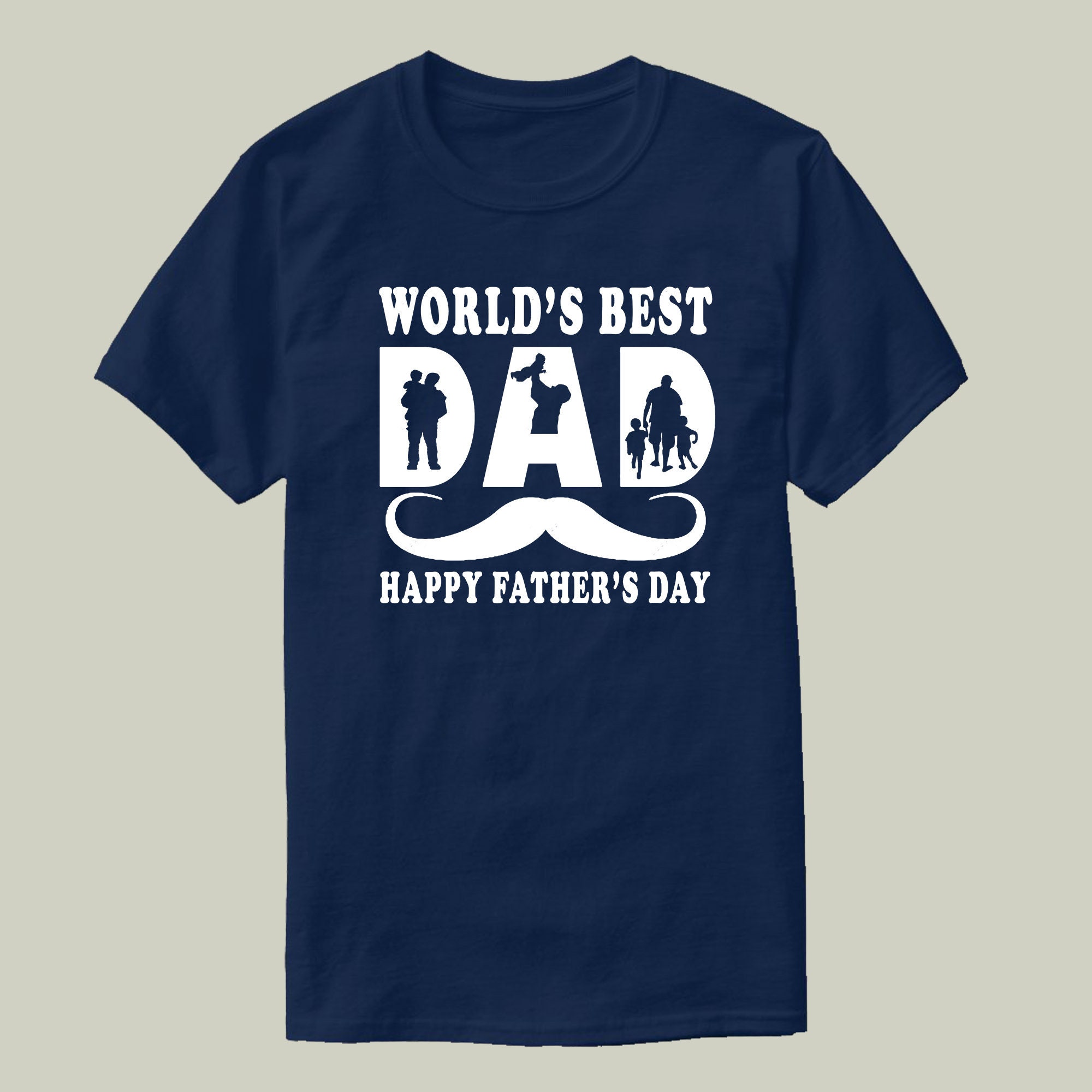 Dad With Kids Worlds Best Daddy Happy Father’s Day Unisex T-Shirt