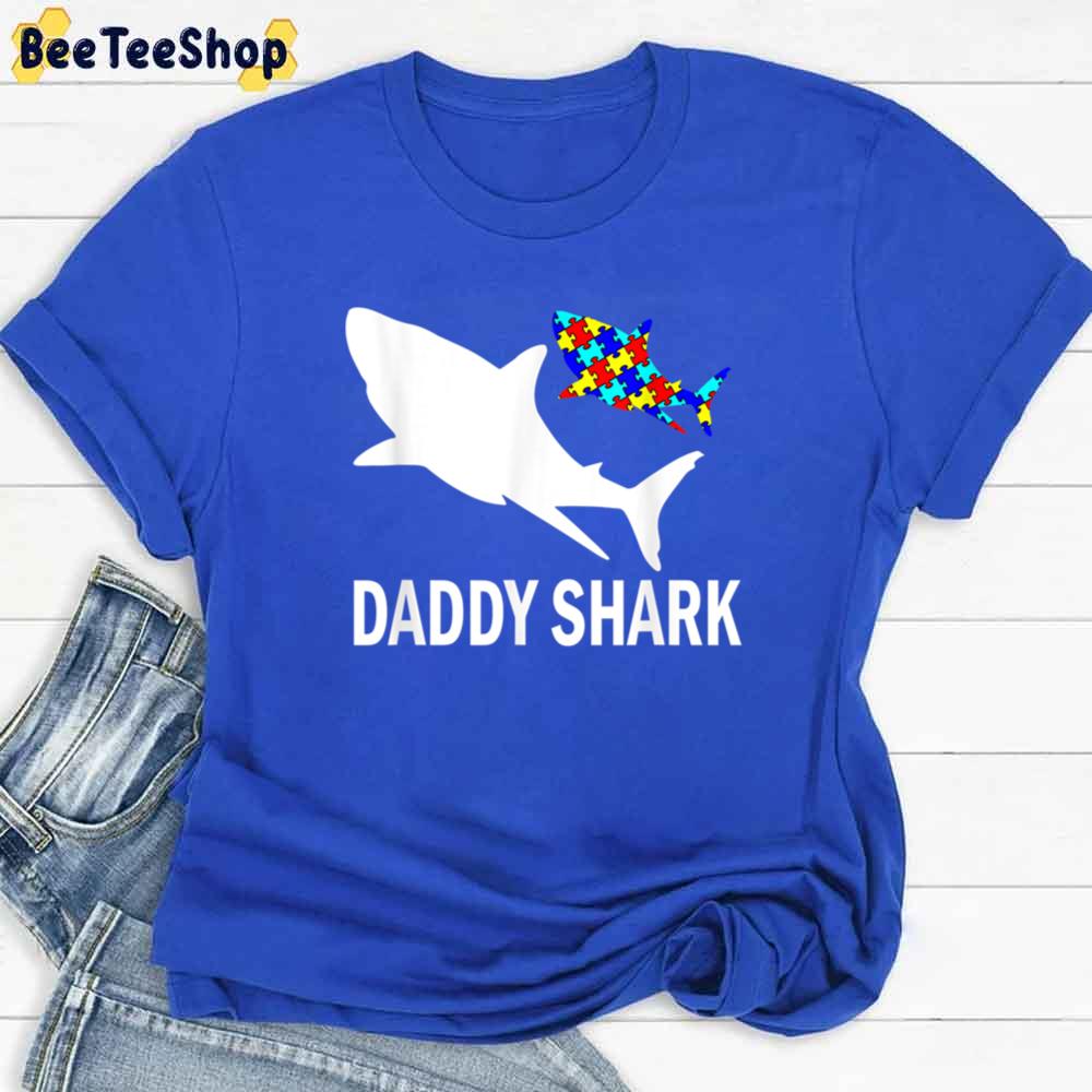 Daddy Shark For Autism Awareness Unisex T-Shirt