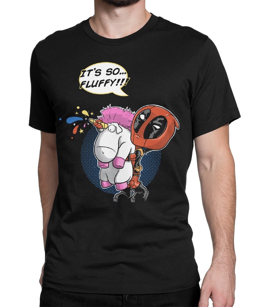 Deadpool With Unicorn It's So Fluffy T-Shirt -